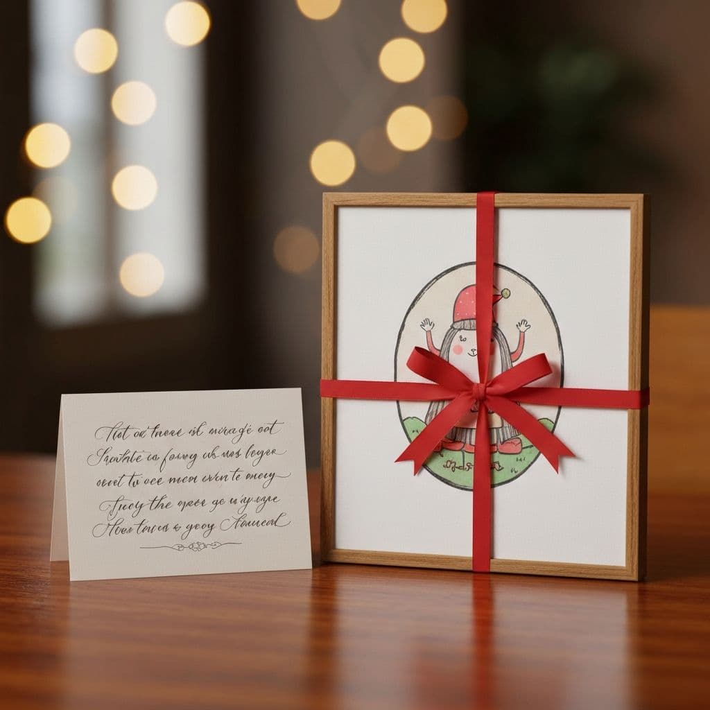 Custom framed art print as a personalized gift